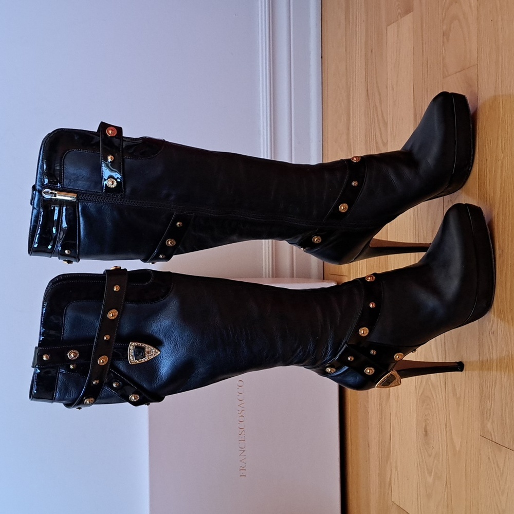 Francesco Sacco Black Heeled Boots